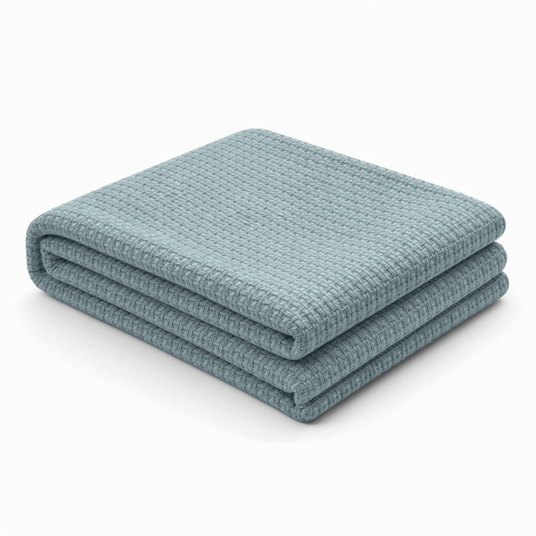 Egyptian cotton Milan throw blanket,ultra-soft & lightweight with an elegant woven design,king size 255x225 cm,aqua Color