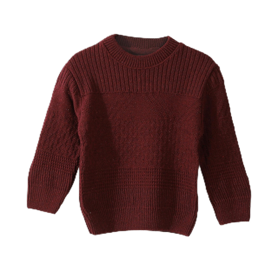 Andora Boys Self Patterened Round Collar Pullover Sweater
