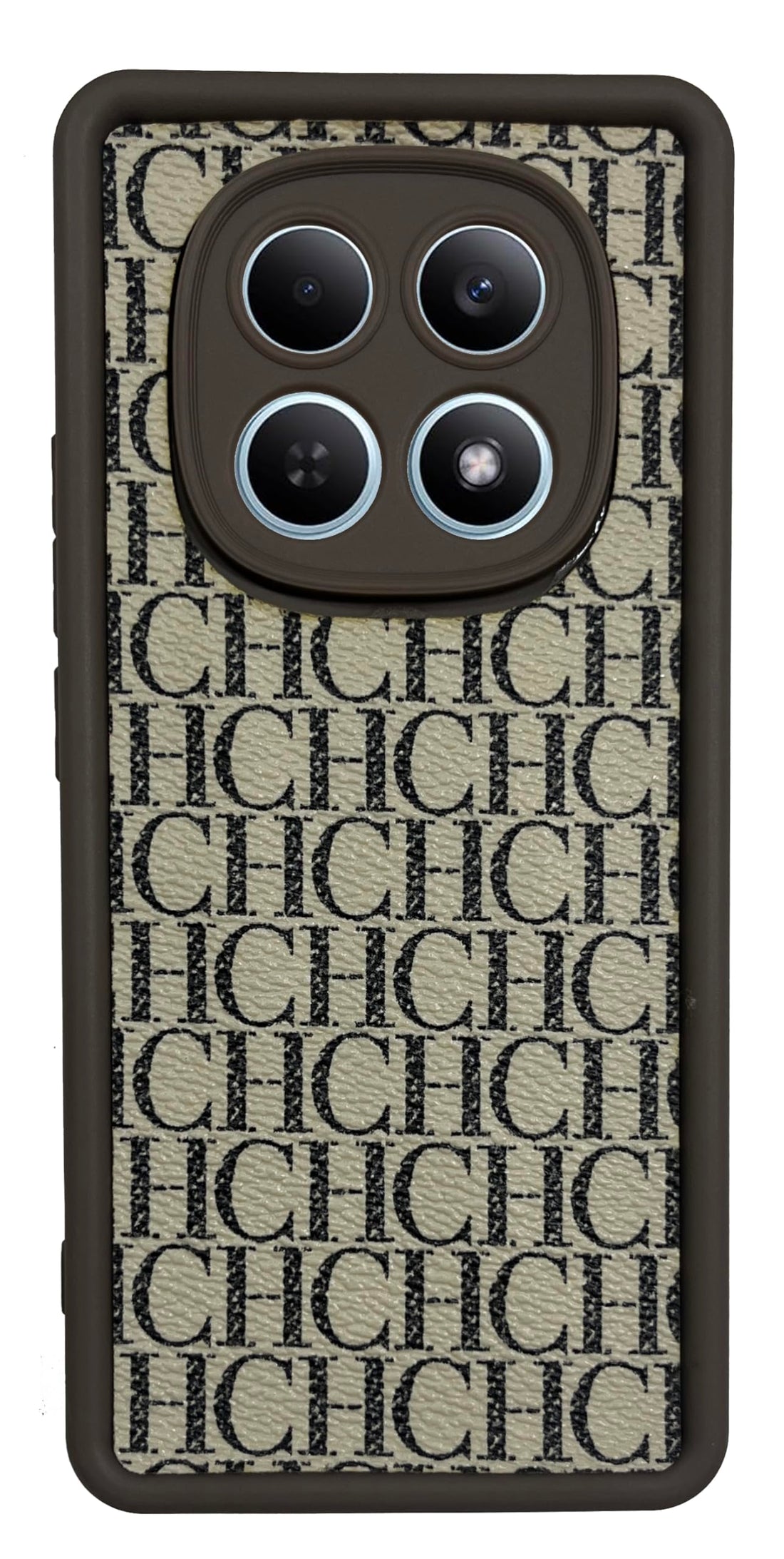 (For N15) Xpress Back Cover Soft Silicon TPU With Leather Sticker and Camera Protection Case For Xiaomi Redmi Note 15 Anti-Shock Cover (Brown.CH)