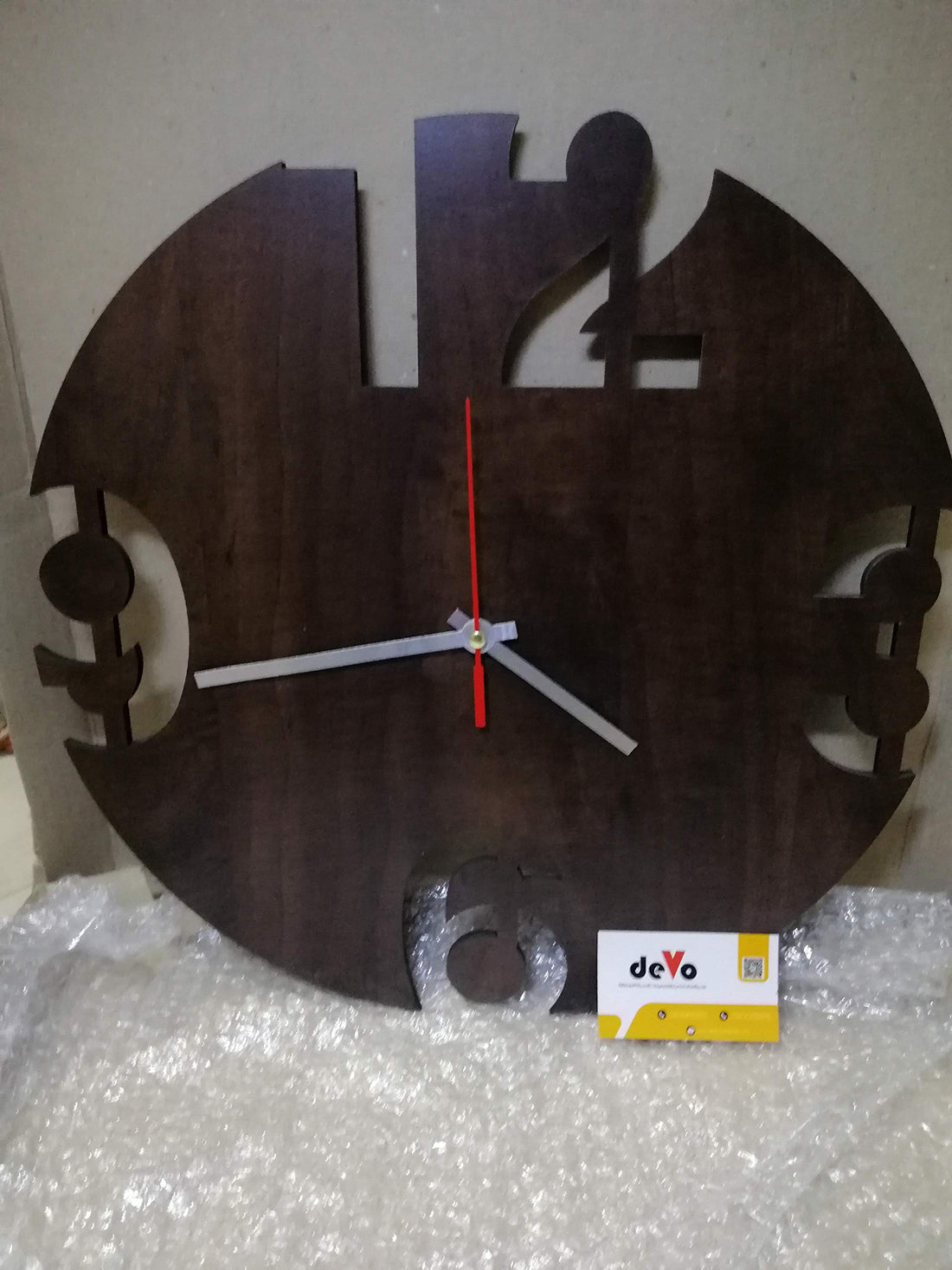 devo Wall clock made of wood Malaysian mdf diameter 40 cm and thickness 6 mm