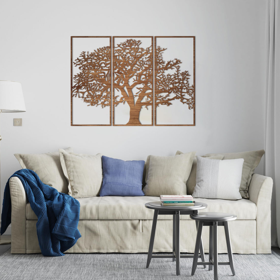 Home gallery Decorative Winter Tree wooden wall Art 80X130 cm Brown