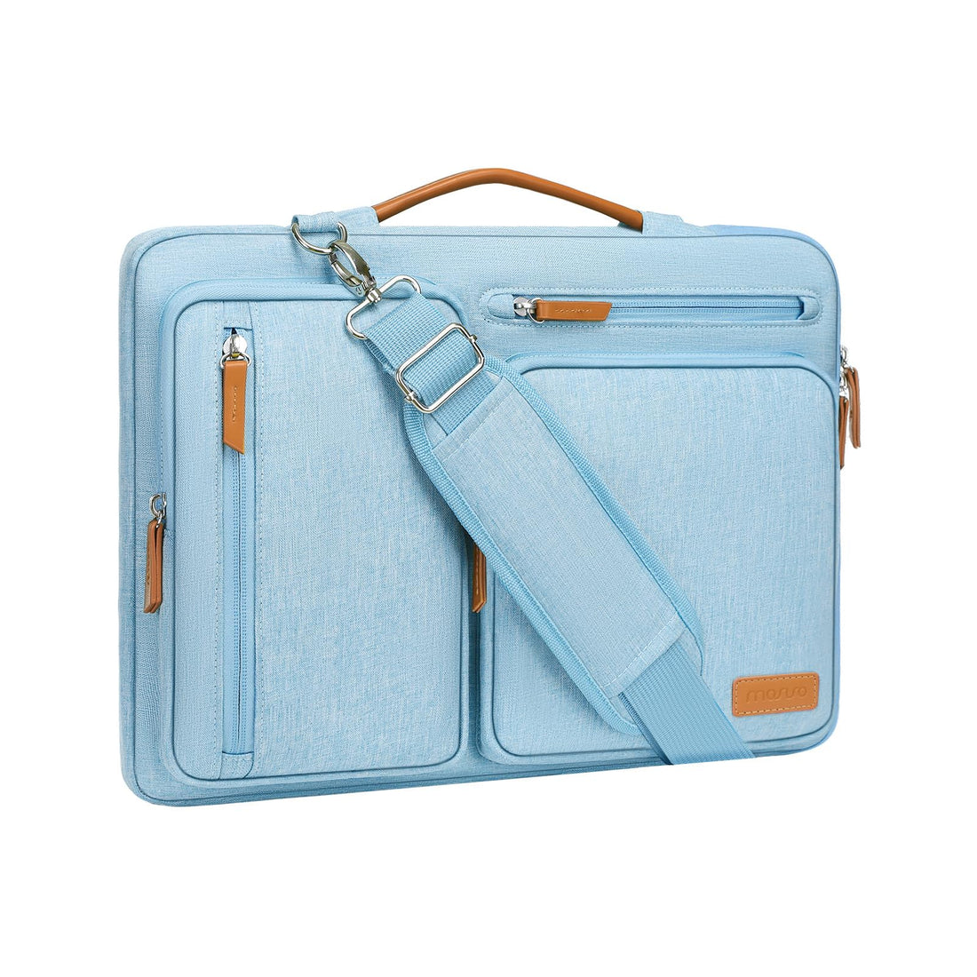 MOSISO 360 Protective Laptop Bag, Computer Shoulder Bag, Side Open Messenger Case &4 Zipper Pockets&Handle