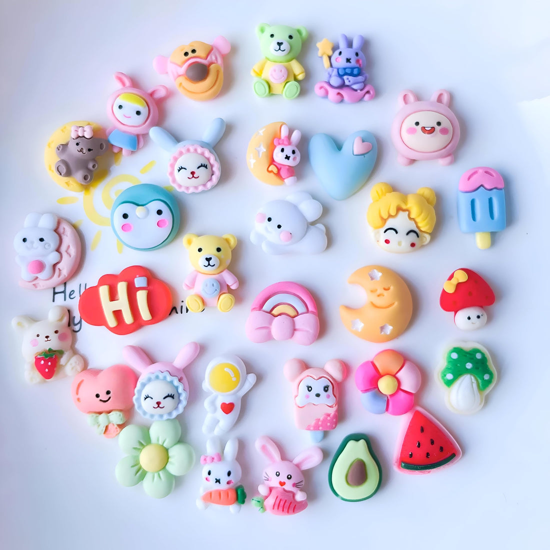 Personalized Sticker Collection - Waterproof 4-Piece Vinyl Decal Set with Mushroom, Teddy Bear, Bee & Unicorn for Bottles, Devices, and Scrapbook Decoration (Pack 1 (4 Pieces))