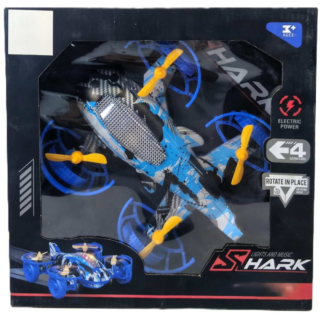 Electric Stunt Drone Toy, 3+ Years, Plastic, Blue and Yellow, Rotate in Place Feature