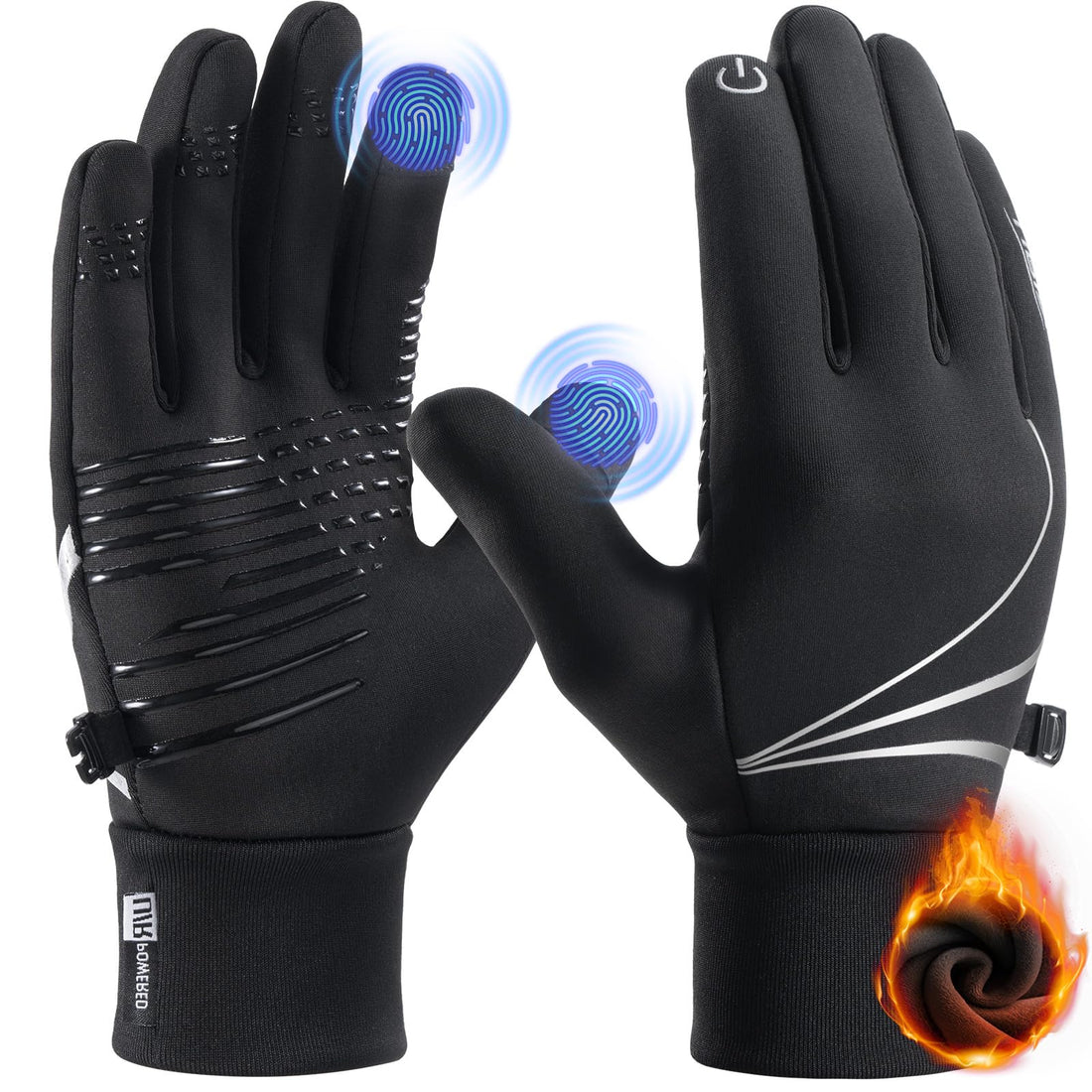 PULIOU Gloves Men Women Winter Warm Cycling Gloves Winter Gloves Cycling Gloves Sports Gloves Running Gloves Touchscreen Windproof Non-Slip Elastic