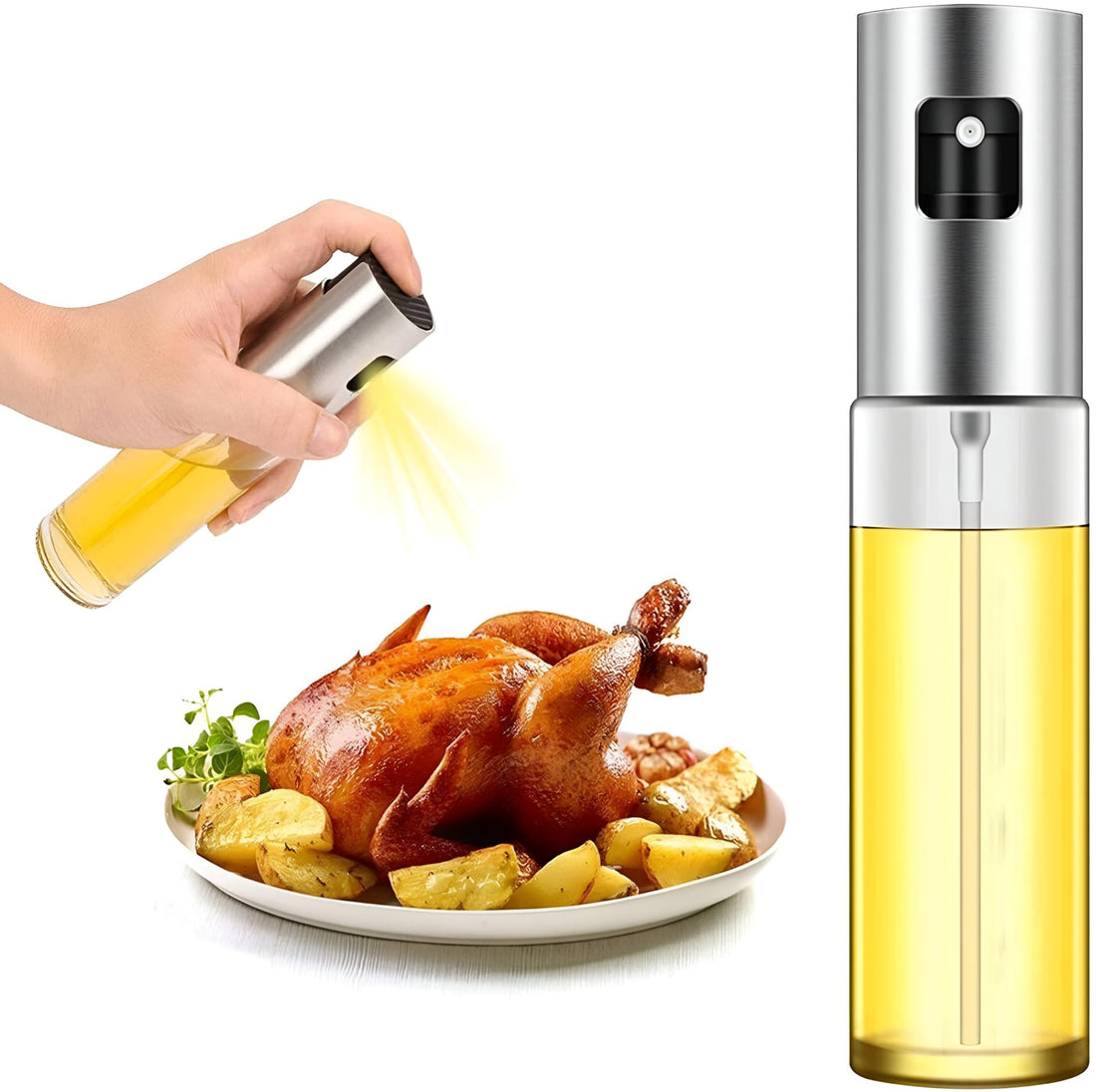 Olive Oil Sprayer - Enjoy Cooking Effortlessly with a Lightweight and Portable Olive Oil Sprayer Bottle, Perfect for BBQ, BBQ, Baking Your Favorite Dishes