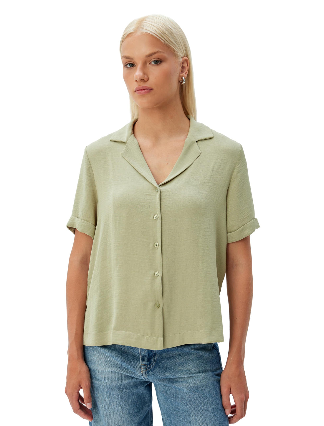 KOTON Womens Short Sleeve Blouse Modern