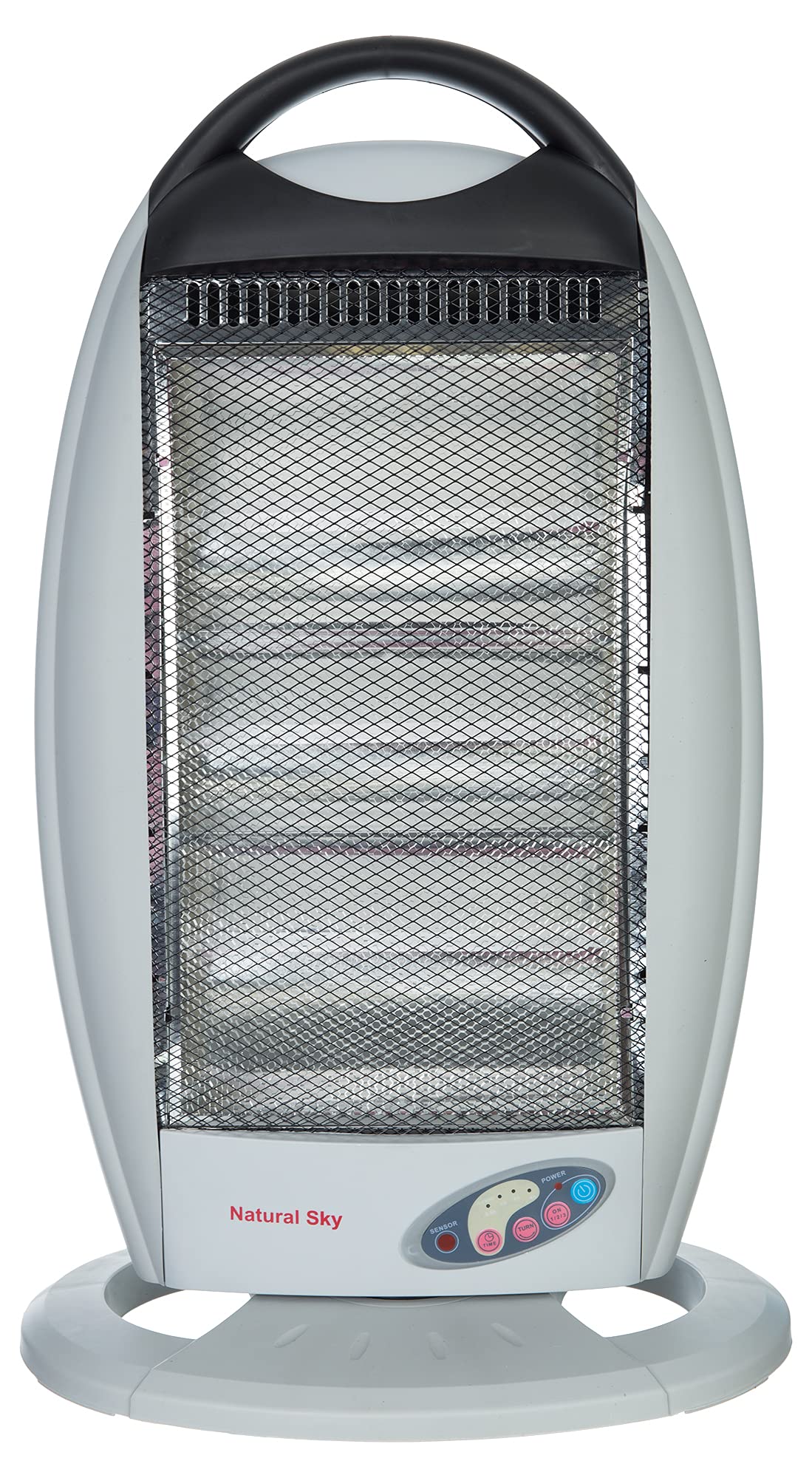 Natural Sky Halogen Heater 3 Candles 1200 Watt,Gray