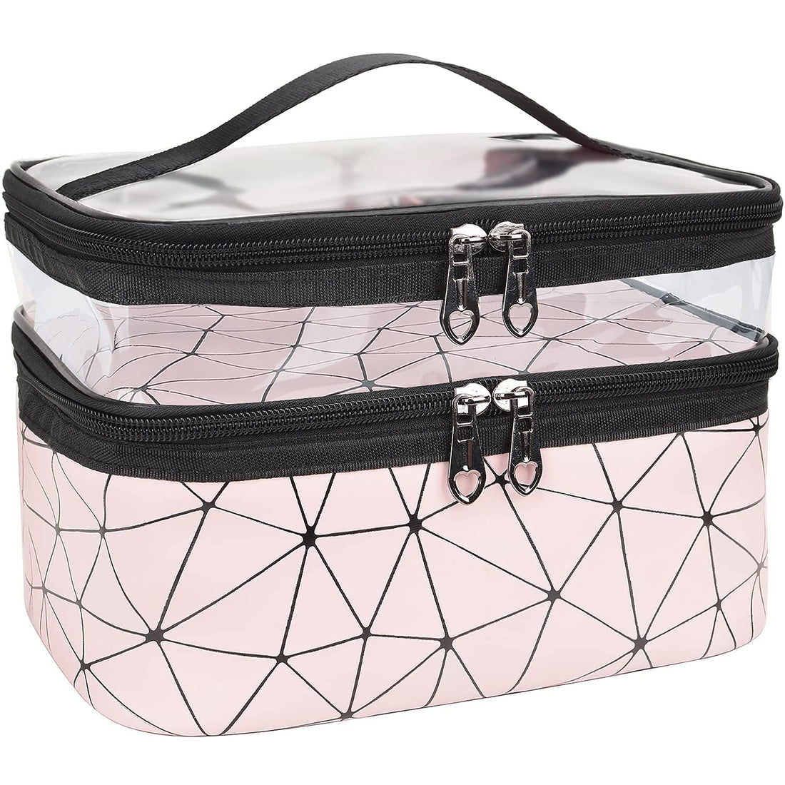 MKPCW Makeup Bags Double Layer Travel Cosmetic Cases Make up Organizer Toiletry Bags