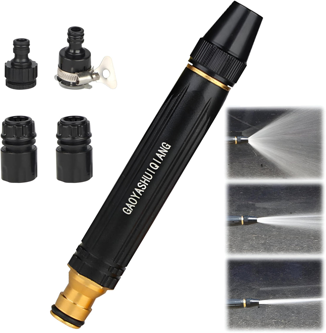 High Pressure Hose Spray Nozzle, Adjustable Metal Spray Gun for Pet Shower, Car Washing, Garden Irrigation Professional Style, Available Exclusively at Piggy Bell