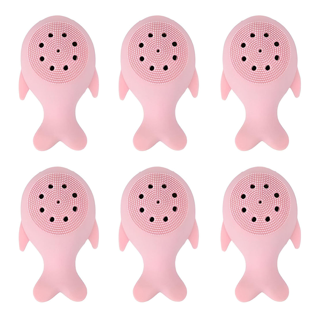 Face Cleanser - Whale-Inspired Silicone Exfoliating Brush for Deep Pore Cleaning and Relaxing Facial Massage, Promoting Smooth Texture and Lasting Fresh Radiance (6 piece of the color shown)
