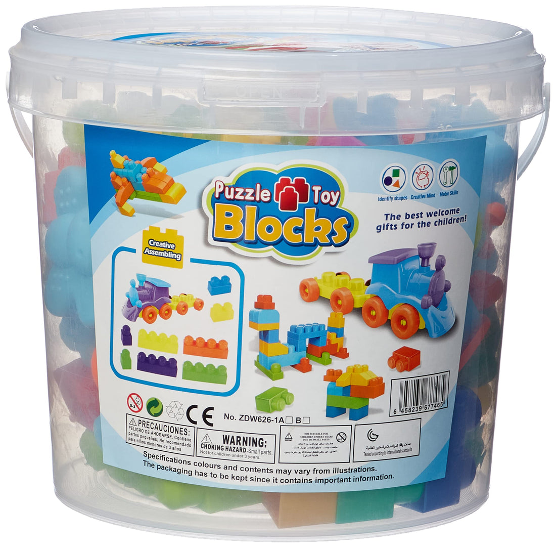 Happy Home Multicolour Interlocking Building Blocks Toy - 30 cm x 30 cm x 30 cm - 36+ Months - 1 Piece - Motor Skills Development