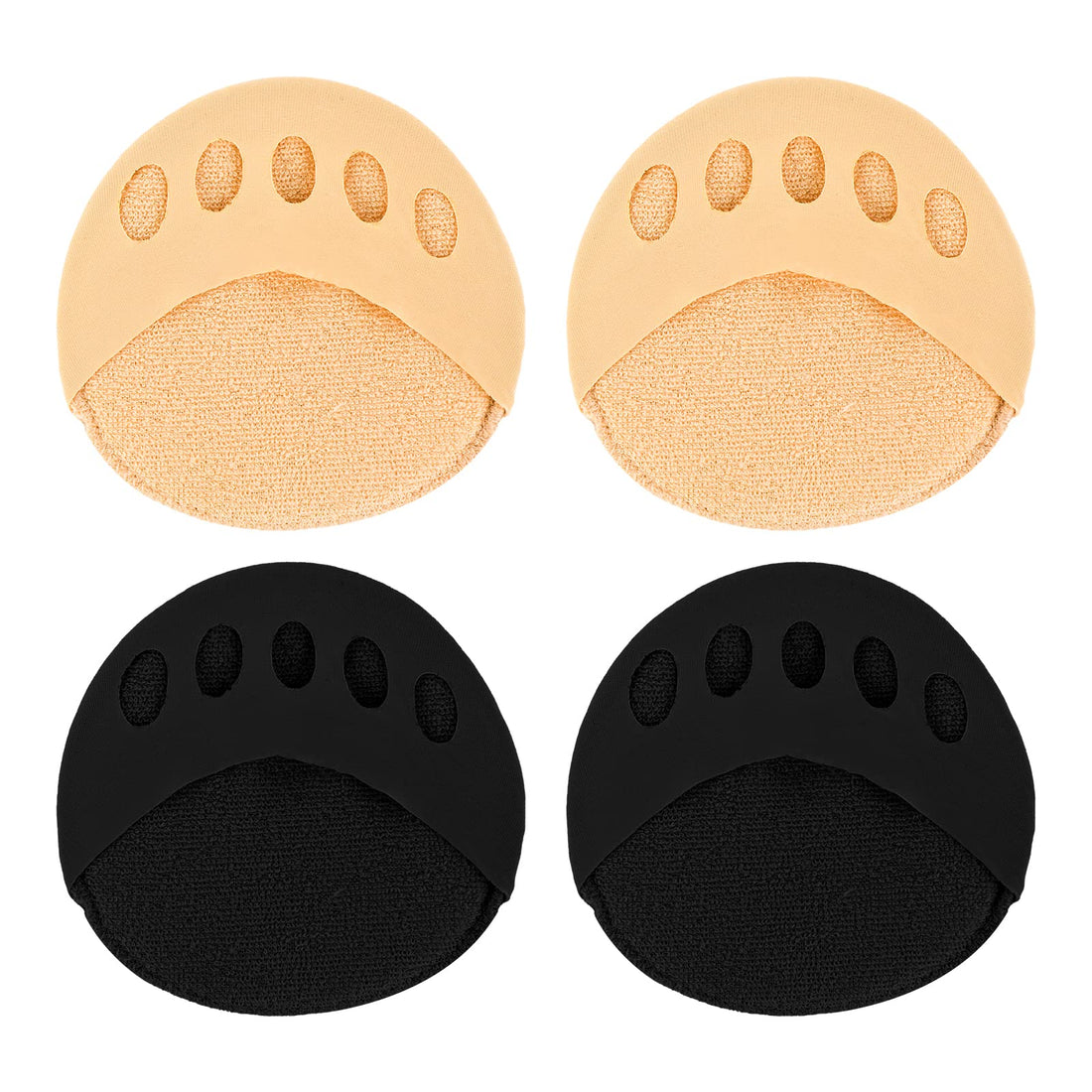 WLLHYF 2 Pair Honeycomb Forefoot Pads Metatarsal Pad Ball of Foot Cushions Prevention Pain Non-Slip Reusable Relief Feet Sweat Pads for Women Men Unisex Various Shoe Types