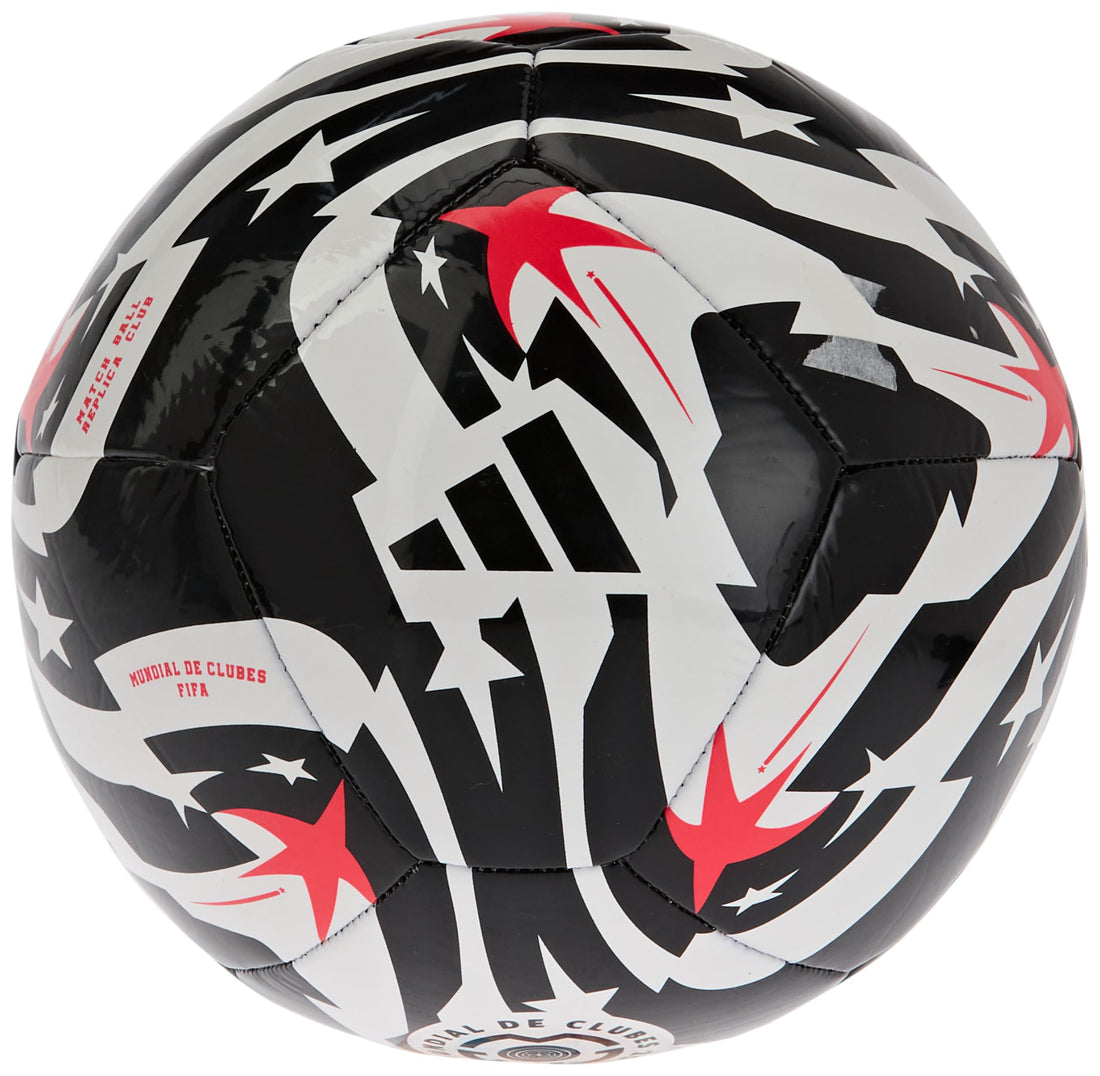 adidas fcwc clb white,black,lucid red football/soccer ball (machine-stitched) for men & women size 3