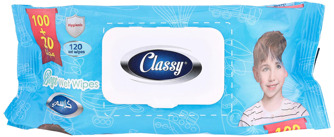 Classy Boys 120 Wet Wipes