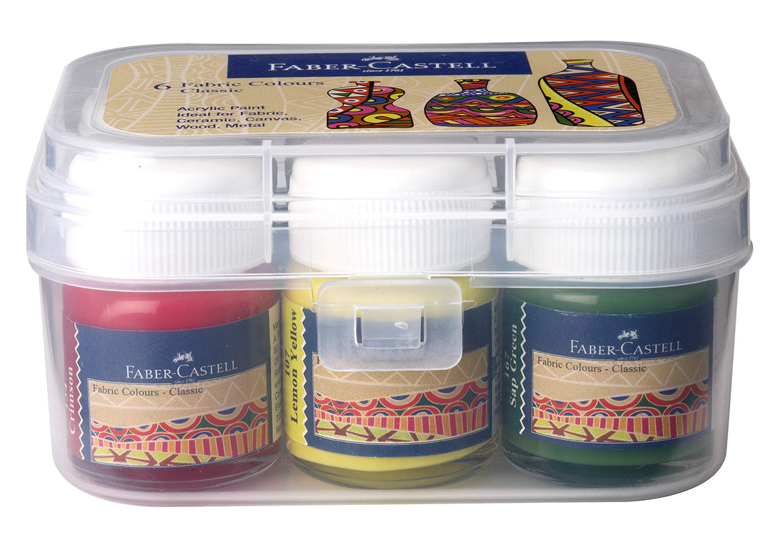Faber-Castell 1410501 6 Fabric Colors