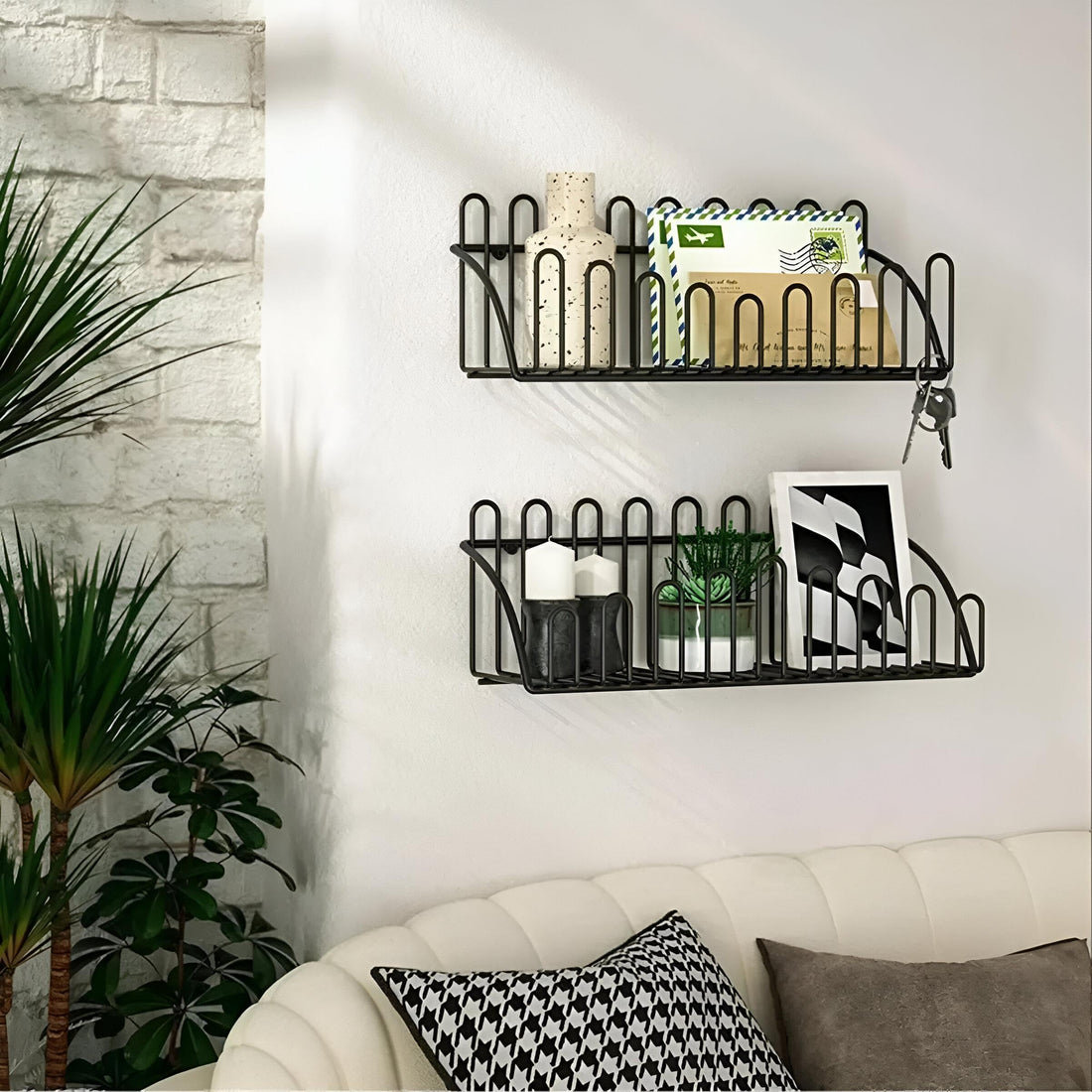 Chic Bathroom Storage - Contemporary organizer for your shower, crafted from resilient metal, designed to maximize space and keep your items organized, suitable for various installation methods.
