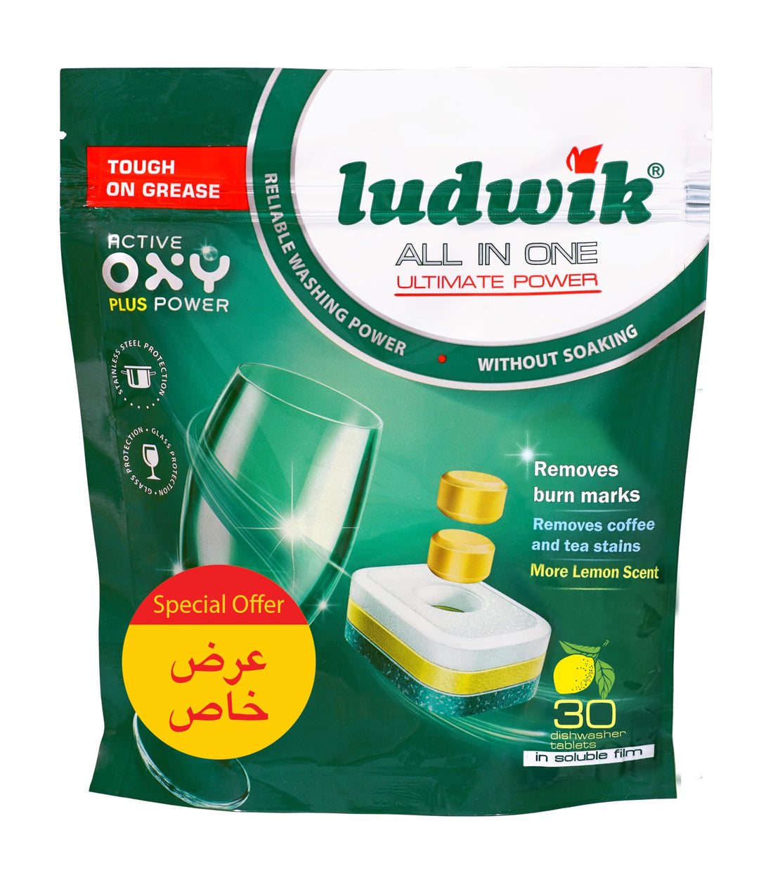 Ludwik all in one dishwasher tabs Lemon 30 pcs price off