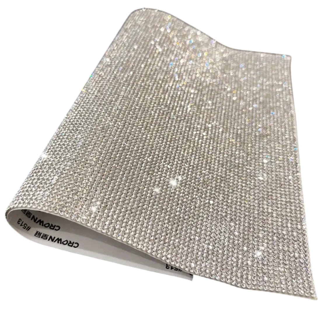 12 * 20cm Self-Adhesive Crystal Rhinestone Diamond Tape DIY Decoration Sticker with Rhinestones for Arts Crafts Car Phone Decor (Silver)