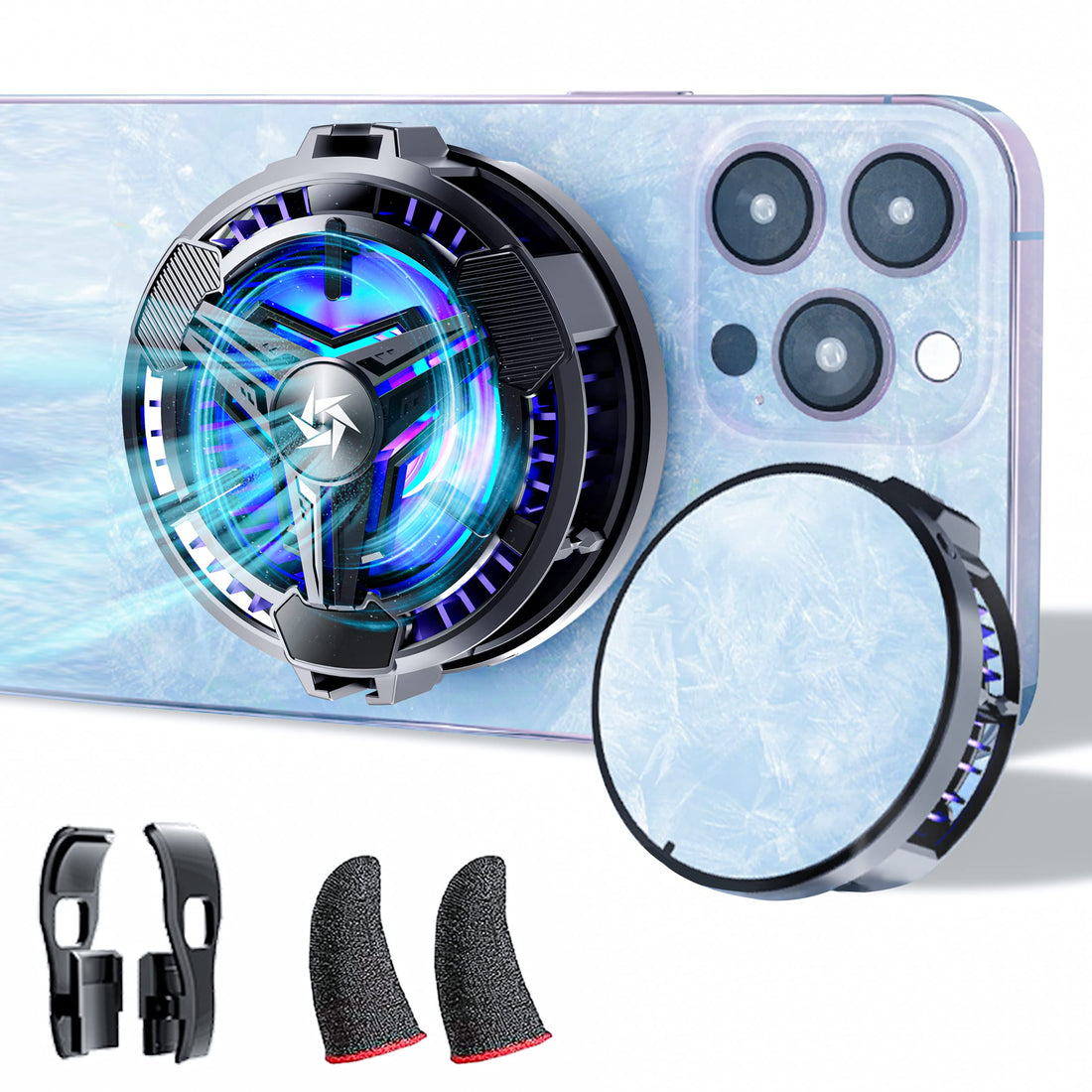 Smartphone Cooling Fan, iPhone Cooler, Smartphone Cooling Fan, Peltier Element, Magnetic/Clip Type, USB Powered, Smartphone Heat Protection, Rapid Cooling, Compact, Lightweight, Quiet Design,