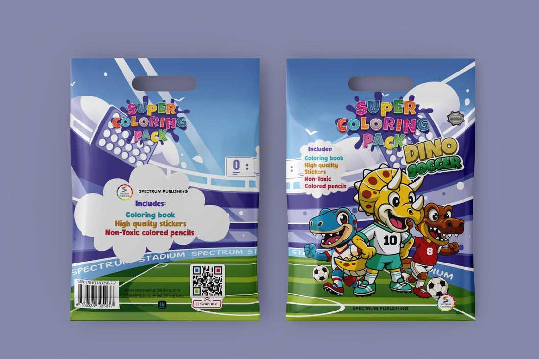 super coloring pack dino soccer