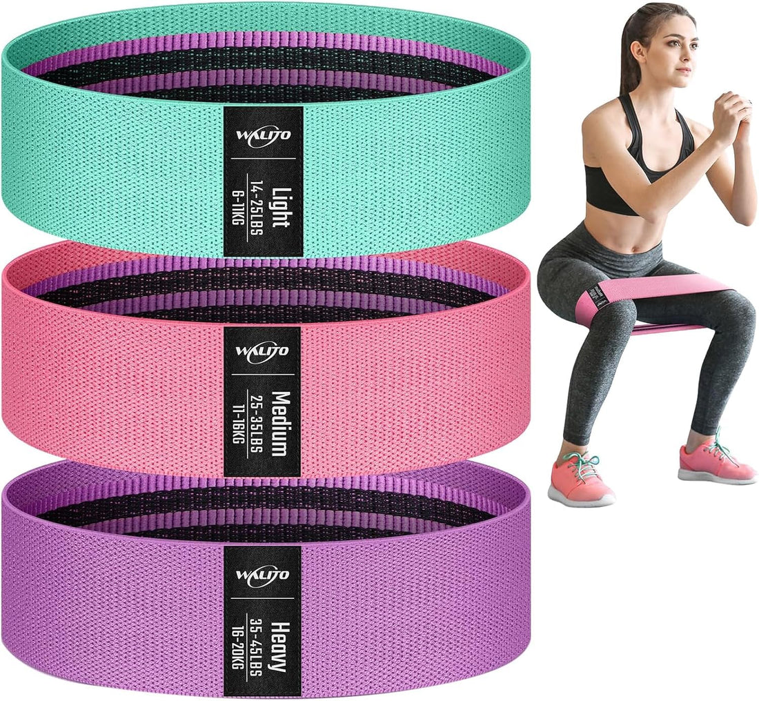 TRUE FIT®Fabric circular resistance bands for the legs and back area, suitable for workouts, yoga, pilates, rehabilitation, fitness, and home exercises.