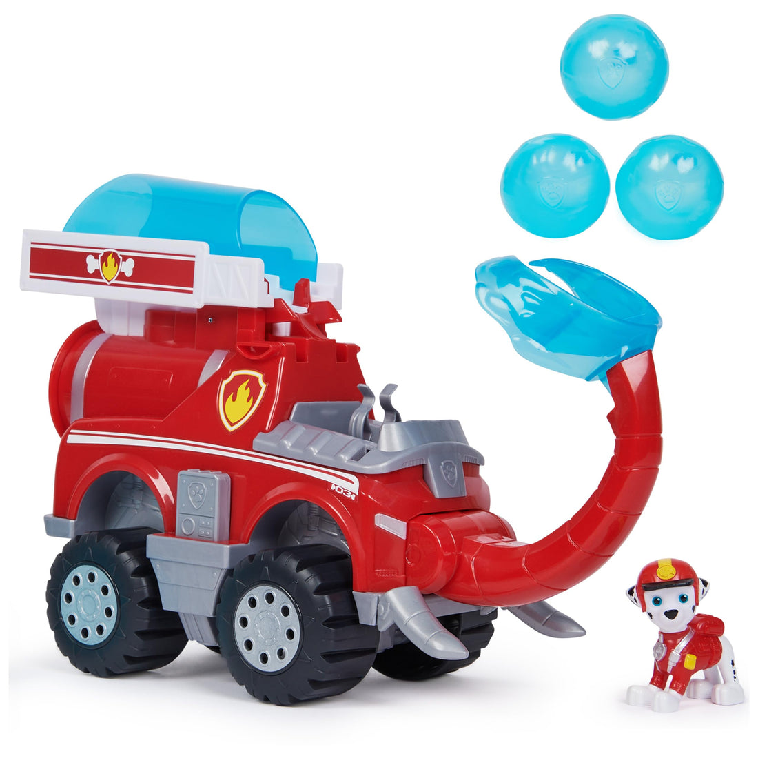 PAW Patrol Jungle Pups - Large Elephant Vehicle with Water Drop (Deluxe Vehicle) and Marshall Hero Pups Figure, Toy for Children from 3 Years