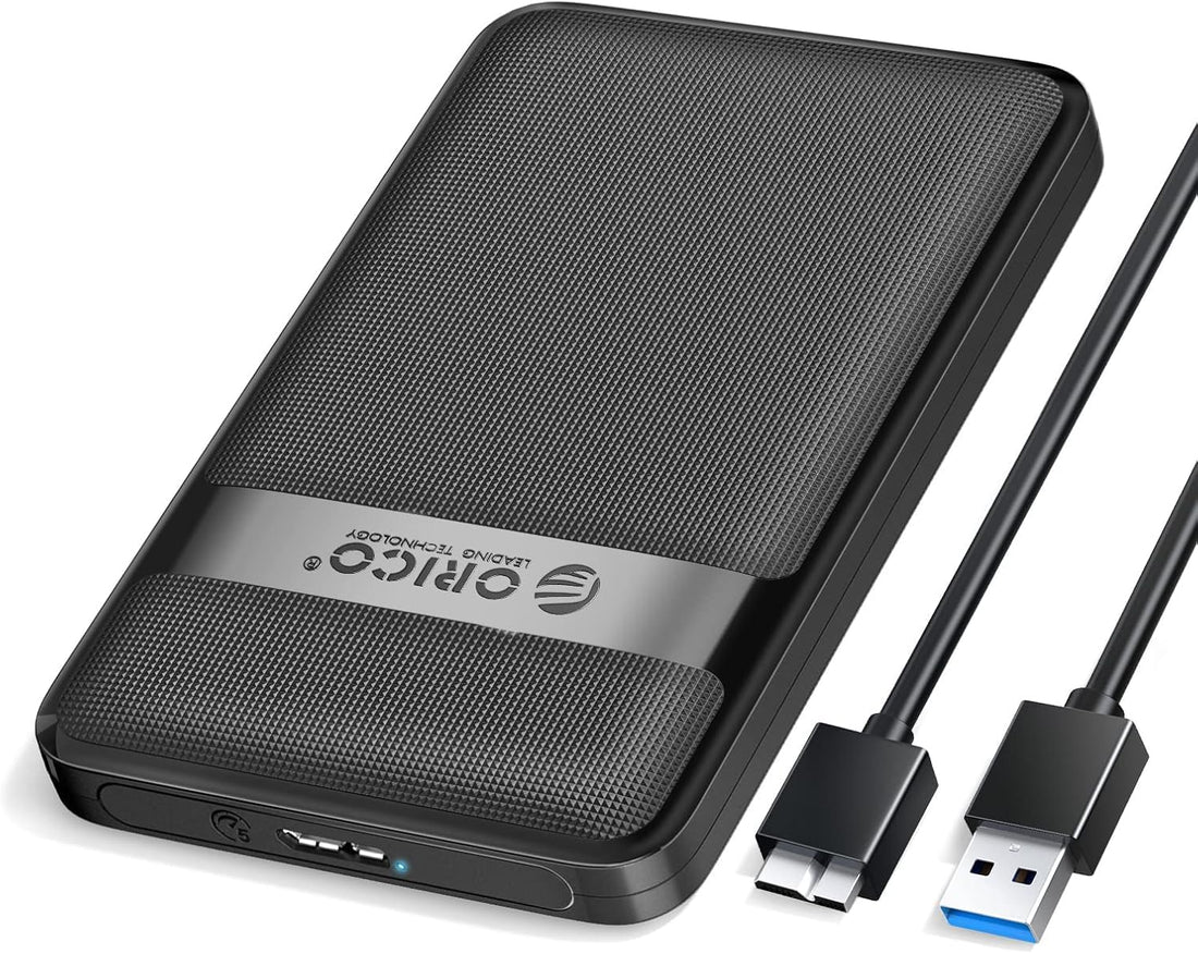 2.5'' USB C Hard Drive Enclosure, Upgraded Tool-Free 6Gbps USB 3.1 Gen2 to SATA External Hard Drive Case for 2.5 Inch 7mm 9.5mm SSD HDD Max 6TB, UASP Supported, Black(2577C3)