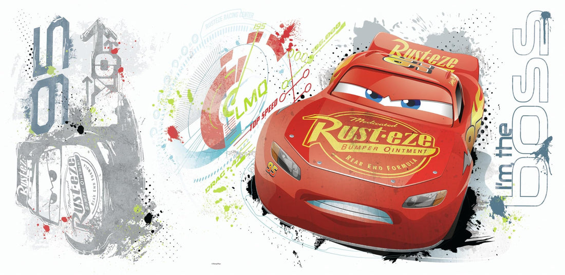 Roommates Disney Pixar Cars 3 Lightning Mcqueen Wall Graphic, Multi-Colour, RMK3465GM