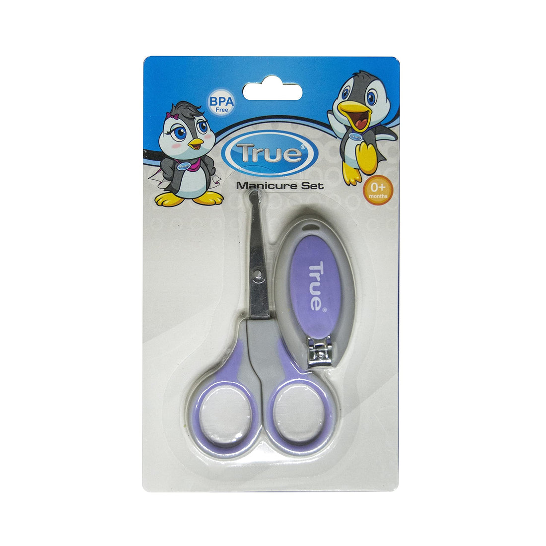 True Terpenes Manicure set- nail clipper & scissor with rounder end for your child safety color grey