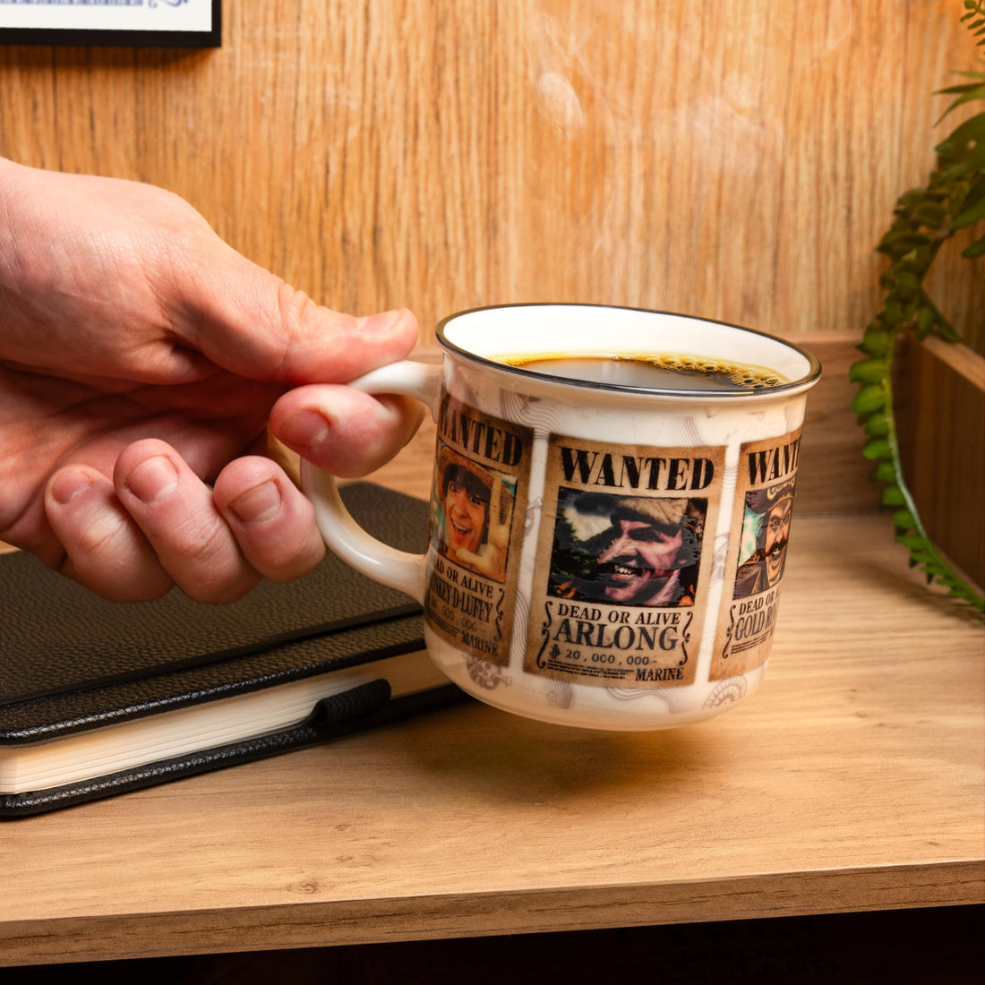 Paladone One Piece Wanted Straw Hat Pirates Heat Changing Mug 350ml, Officially Licensed Anime Merchandise, Coffee Cup for Hot Drinks, Tea, Hot Chocolate, Gift for Pop Culture Fans