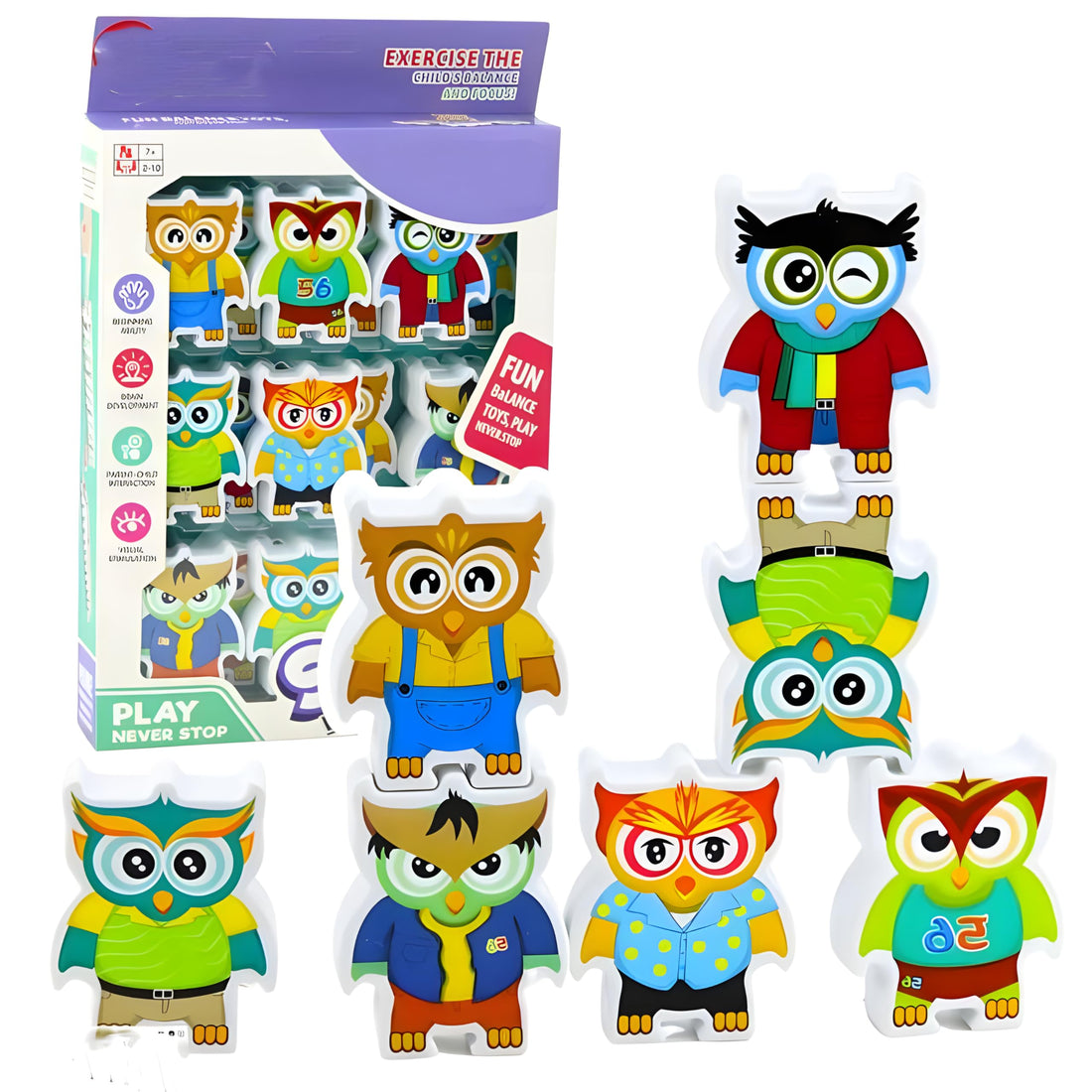 Owl Educational Toy - Balance Blocks Toy 18 Pcs.