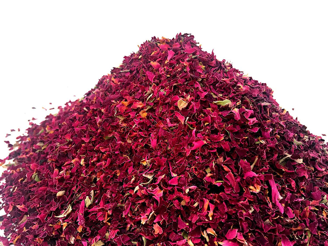 Dried Rose Buds & Petals 100 Grams Red Edible Flowers for Making Rose Water, Crafting, Soap Making Perfect Addition to Any Salad, Snack or Smoothie Bowl, Hydrosol Creating and DIY Body Care Products