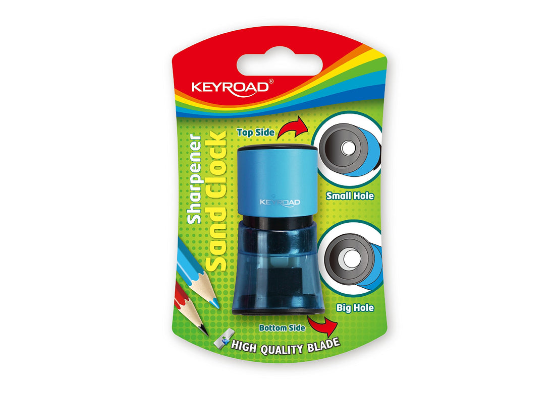 Keyroad Plastic Sharpener Sand Clock 2 Holes Multi-color Model KR970528