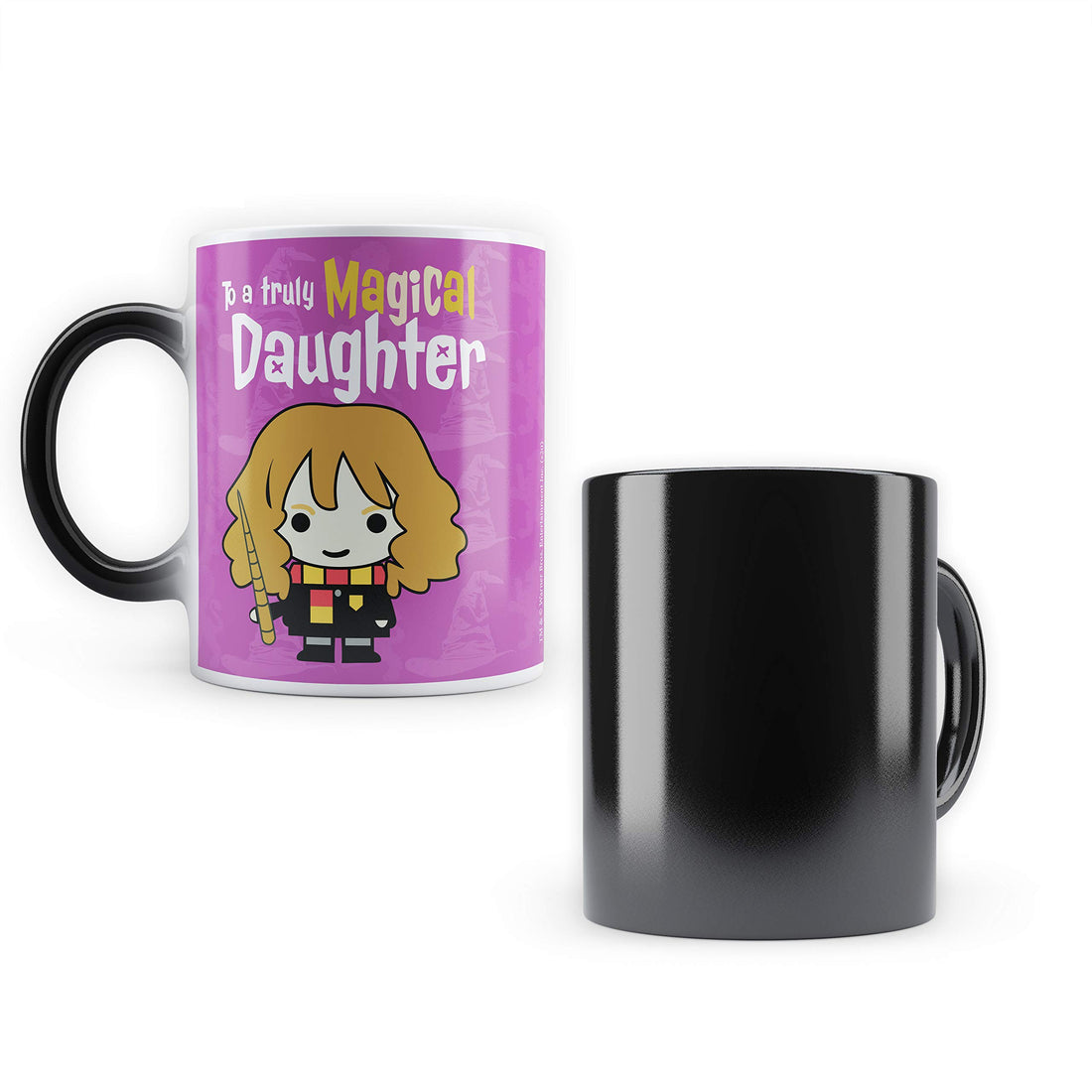 MC SID RAZZ Harry Potter- Chibi Hermione Magical Daughter - Morphing Magic Heat Changing Mug (with Gift Coaster) - Officially Licensed by Warner Bros USA