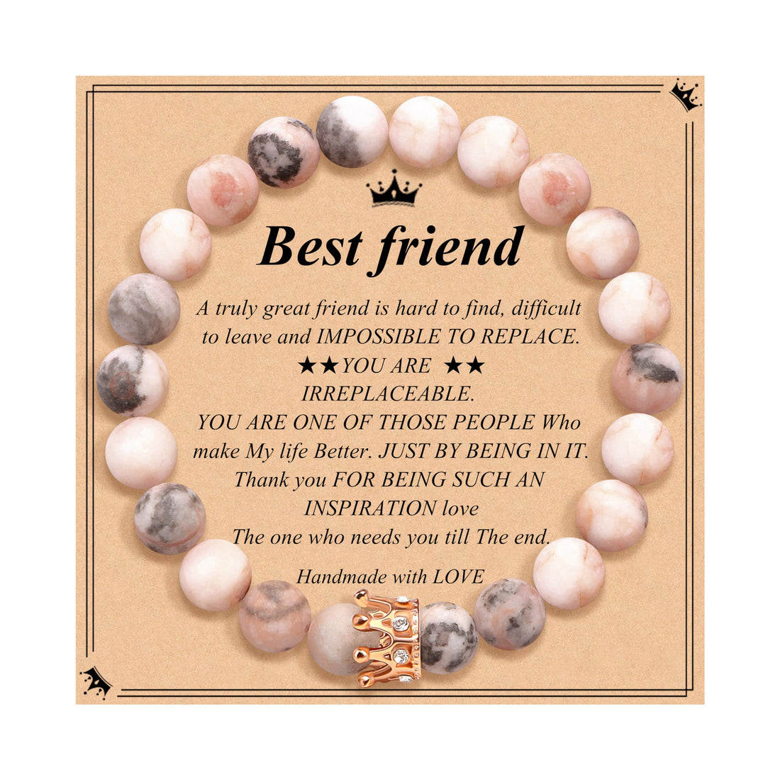 Woman Birthday Gifts Idea Friendship Gifts For Women Best Friends Besties Aunt Female Mom Daughter Granddaughter Gf Anniversary Christmas Valentines Day Graduation Healing Stone Crown Gifts For Her