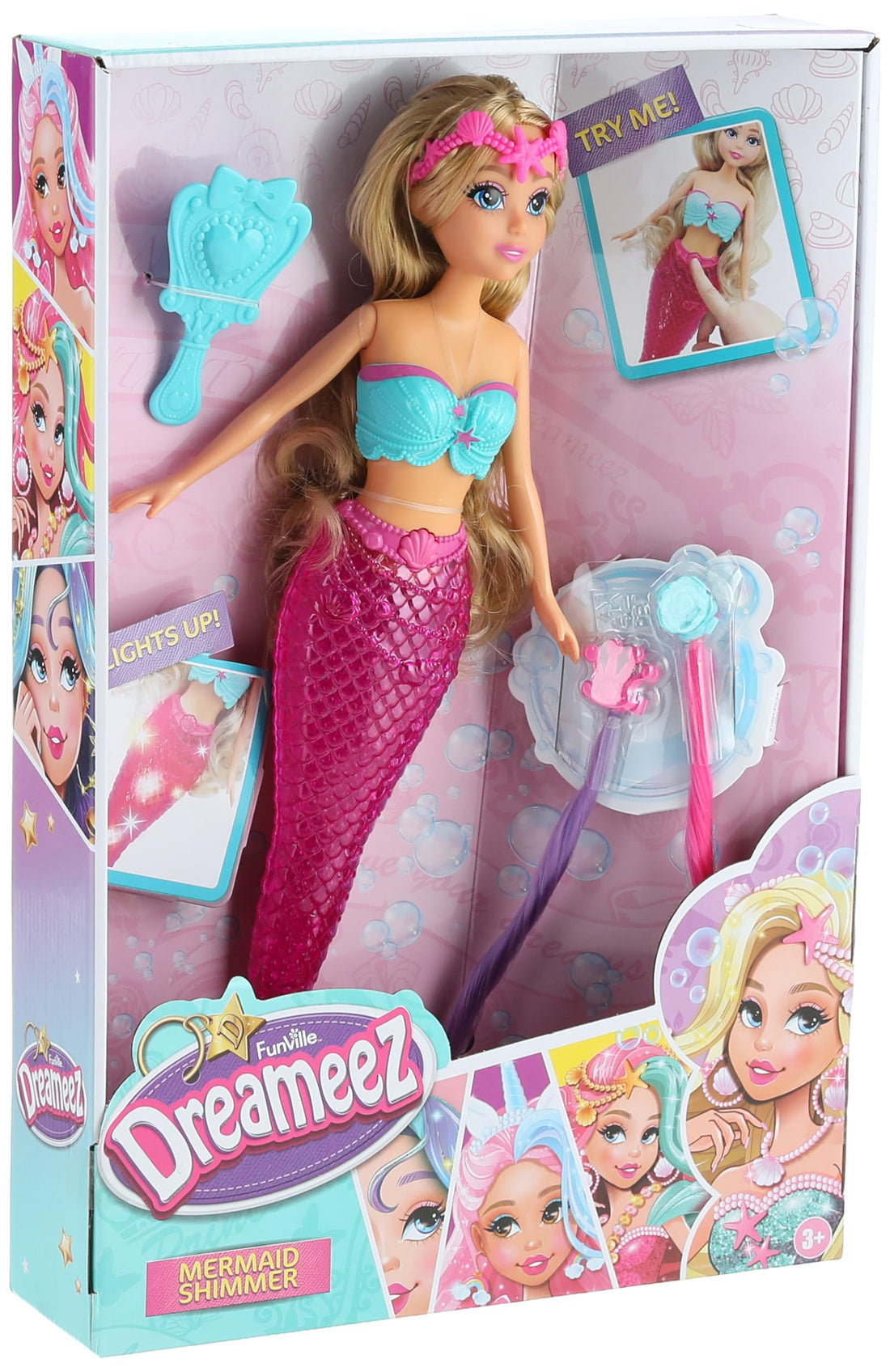 Dreameez - Light Up Mermaid Doll for Baby Girl, 29 cm Height