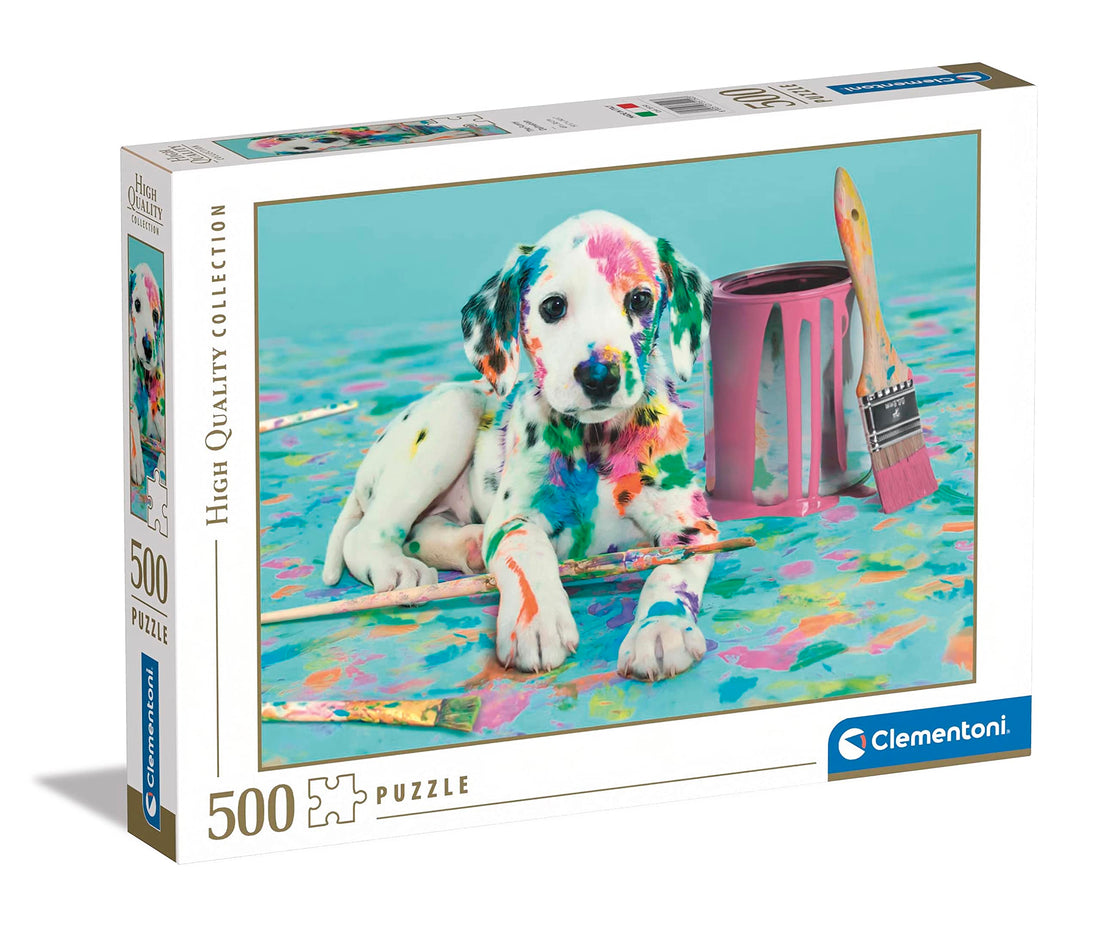 Clementoni Collection-The Funny Dalmatian-500 Piece Adult Jigsaw Puzzle, Made in Italy, Multicoloured, 35150