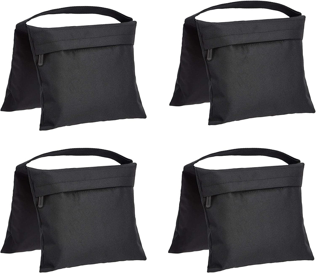 Photography Sandbag, Photo Studio Stand, Backstand, Outdoor Patio Sports, Transparent PP Bag and Clips Included 4 Pack