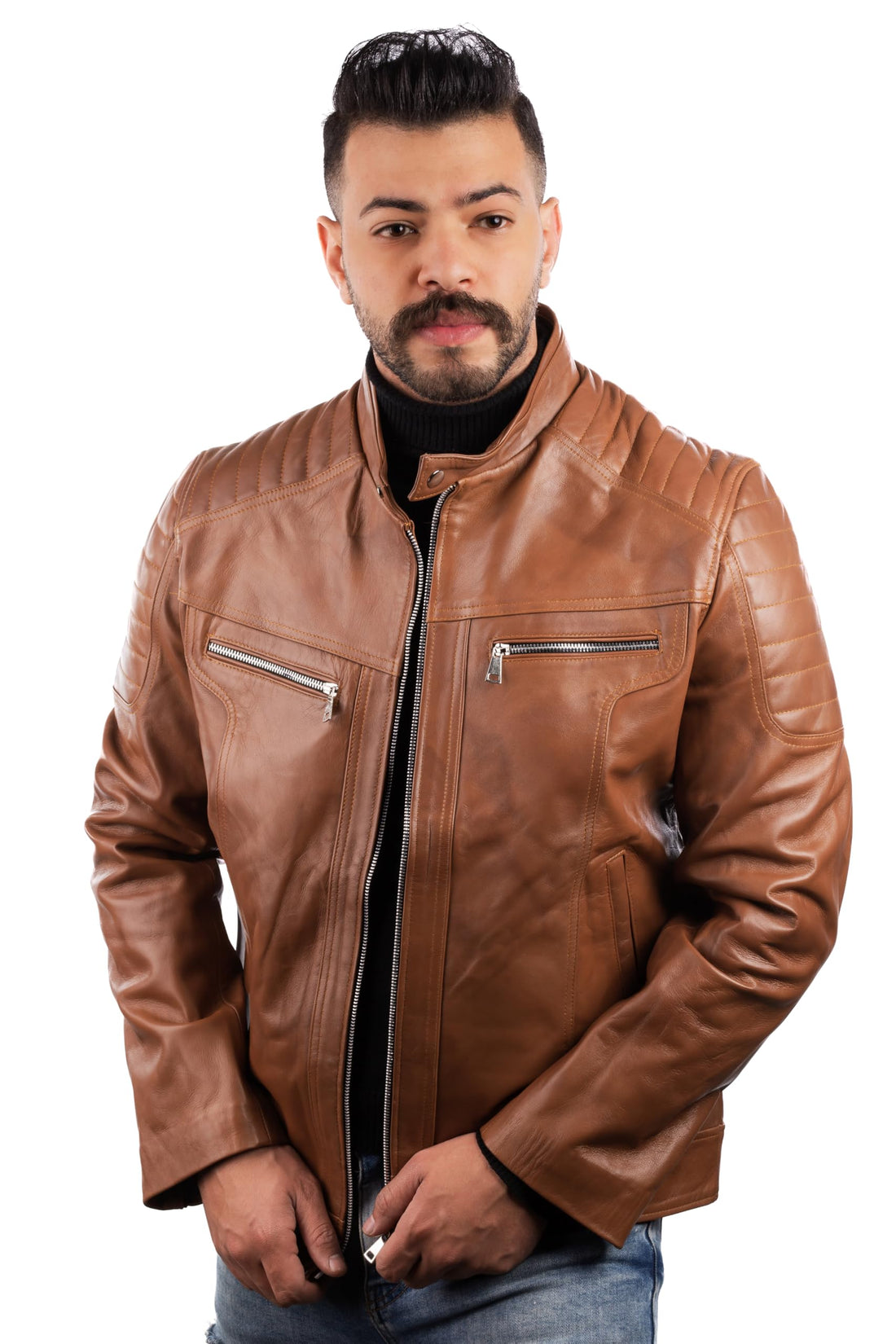 Genuine leather jacket for men
