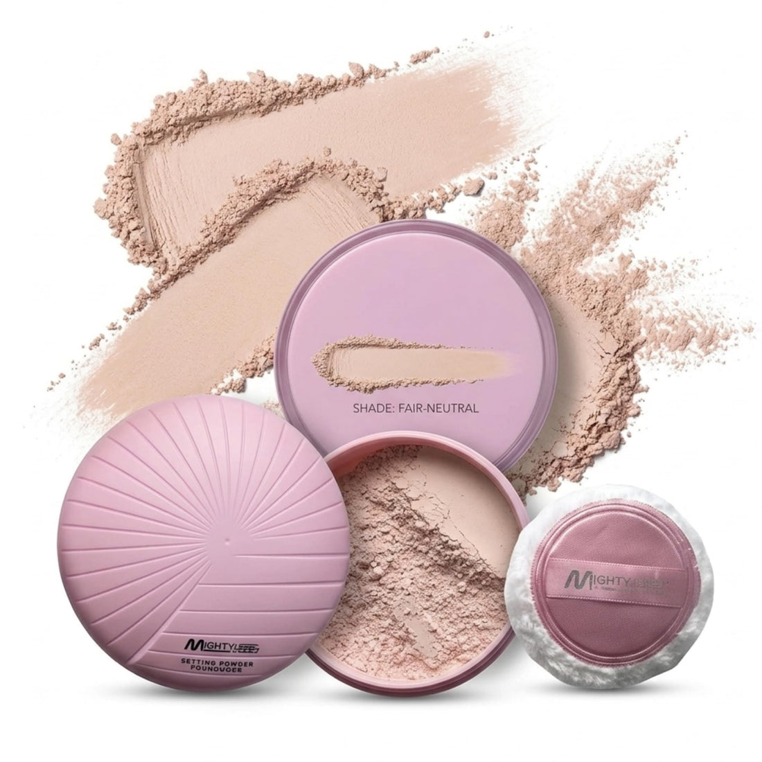 Body Powder for Women with Powder Puff, 100% Talc-Free, Elegant Rose Petal & Royal Bouquet Scented Dusting, After Bath for Soft Skin, Extra Large (Rose, Extra large)