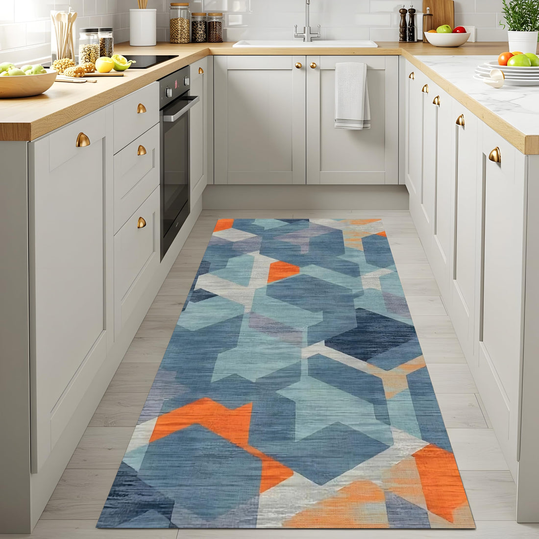 Runner Rug for Hallways Indoor/Outdoor Rectangular, 0.25cm Thick Dahr Dots Non Slip Easy to Clean, Perfect for Living Room, Dining Room, Hallway, Living Room, Dining Room, Runner (10, 100 * 300cm)
