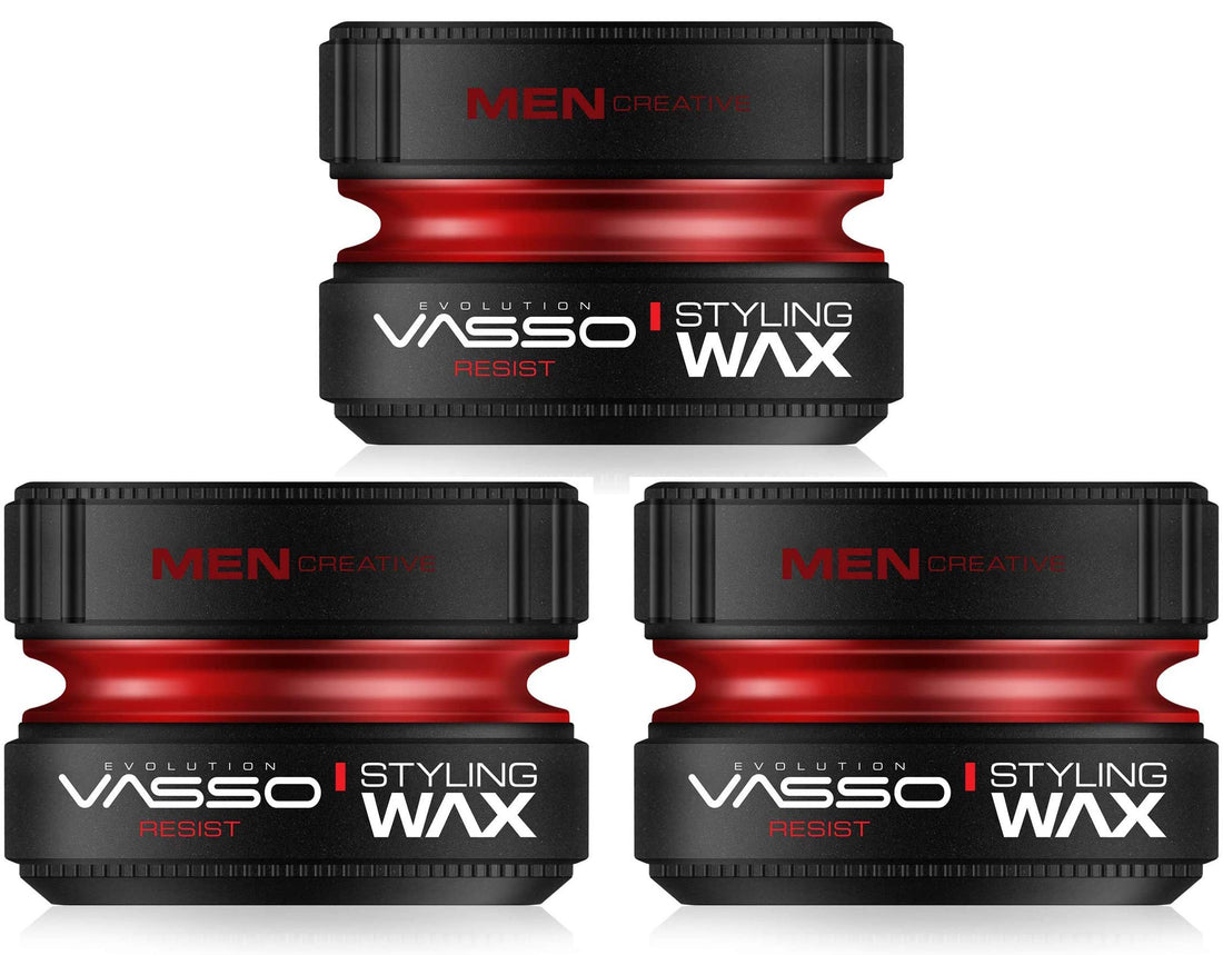 VASSO EVOLUTION MEN CREATIVE PRO AQUA STYLING HAIR WAX RESIST 150ml 3 PCS OFFER