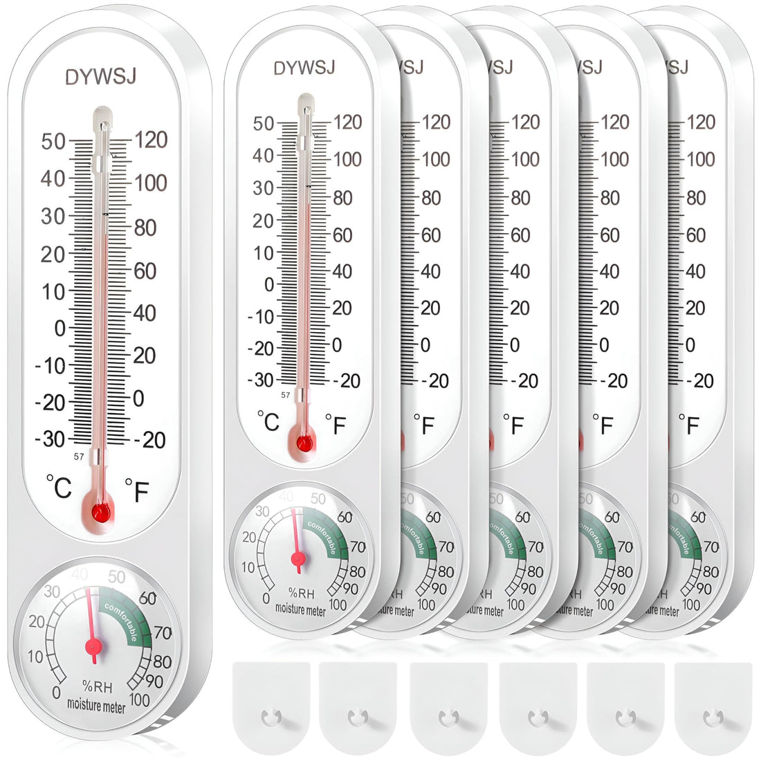 Indoor Outdoor Wall Thermometer, Vertical Thermometer with Celsius/Fahrenheit(℃/℉) Meter, Weatherproof Temperature Measuring Tool for Home, Garden, Patio