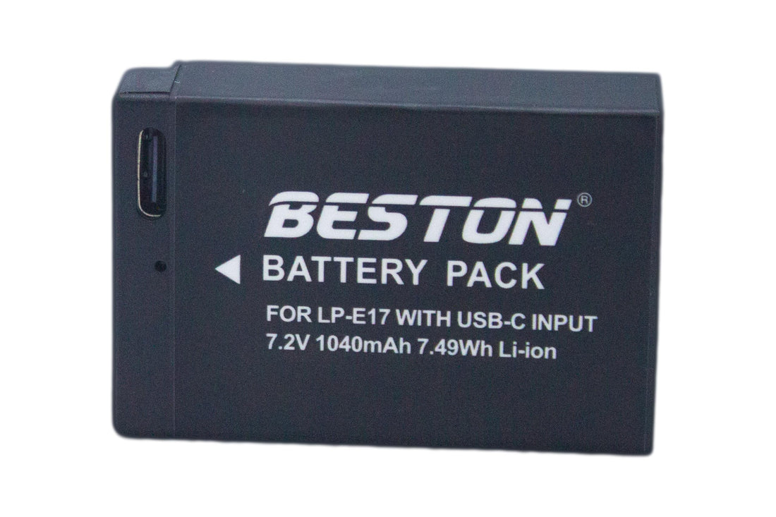 Beston LP-E17C Rechargeable Battery for Canon Cameras 1040mAh 7.2V with USB-C Charging Port