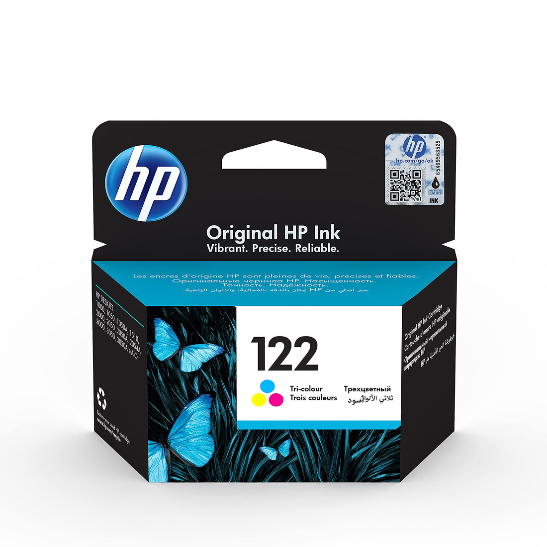 HP 122 Ink Cartridge - CH562HK, Tri-color