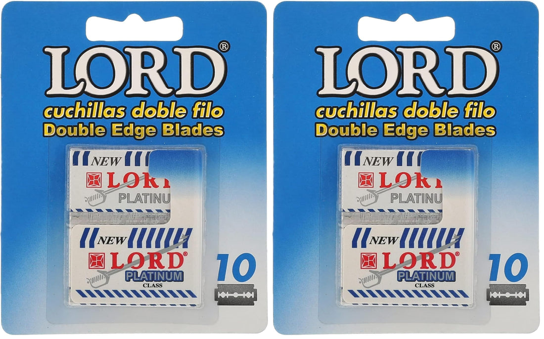 Lord double edge safety razor blades platinum 10 count (Pack of 2)