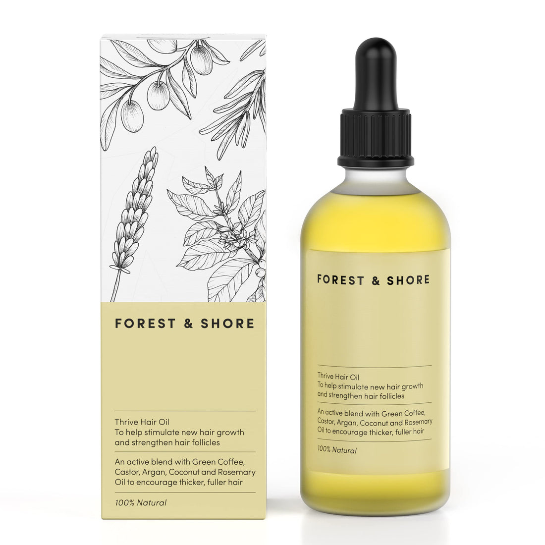 Hair Growth Oil 100% Natural with Caffeine, Biotin, Castor Oil, Argan Oil, Coconut Oil, and Rosemary Oil for Hair Growth Effective Hair Thickening Hair Mask & Hair Loss Treatment