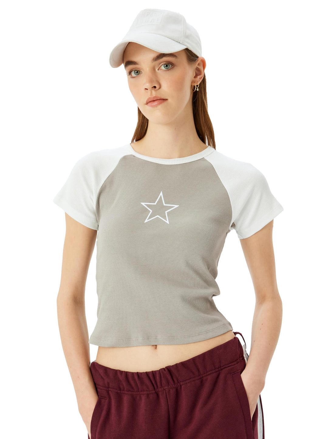 KOTON Womens Printed T-Shirt Modern