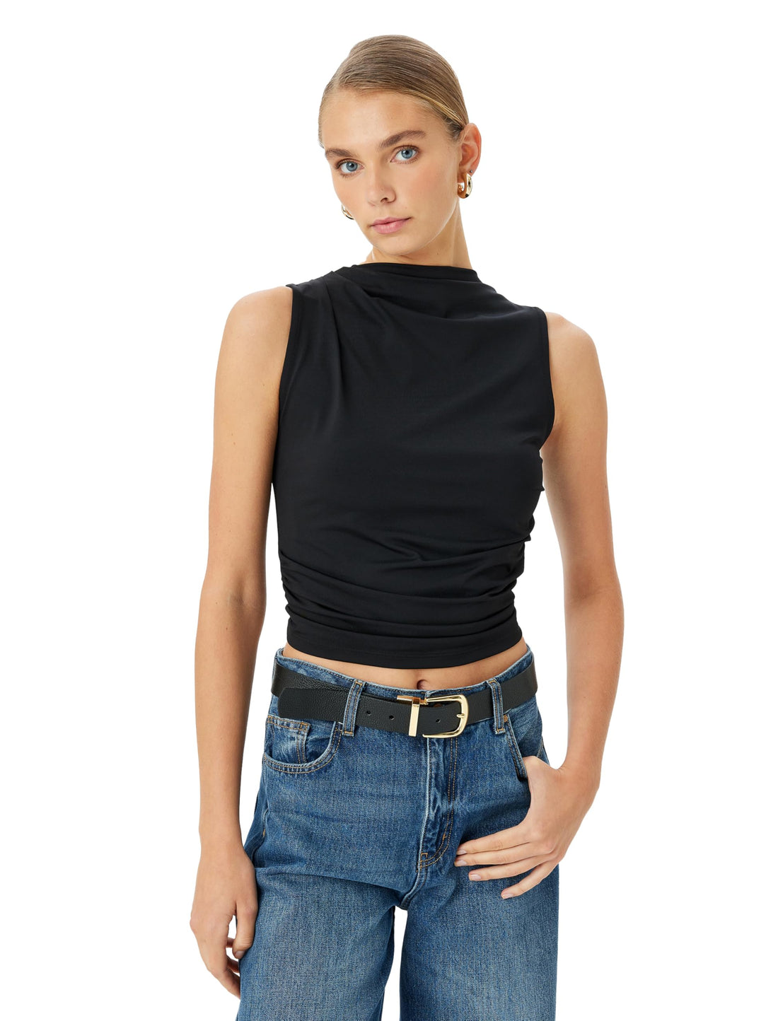 KOTON Womens Slim Fit Sleeveless Blouse Modern